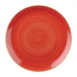 Assiettes coupes rondes Churchill Stonecast Berry Red 182mm (Lot de 12)