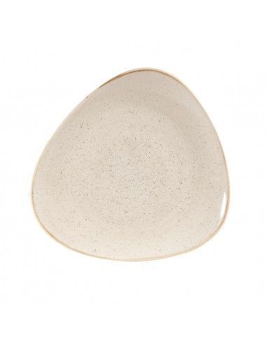 Assiettes triangulaires Churchill Stonecast Nutmeg Cream 265mm (Lot de 12)