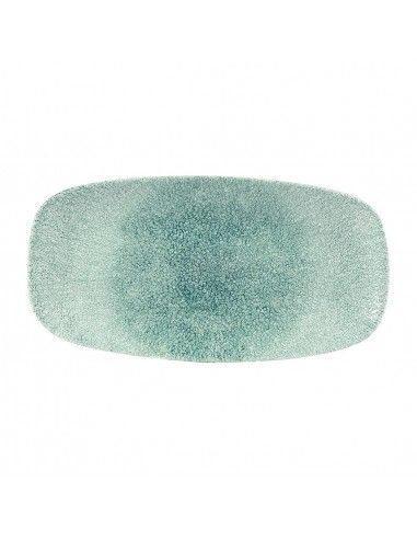 Assiettes oblongues Churchill Studio Prints Raku Jade Green 153 x 298mm (Lot de 12)