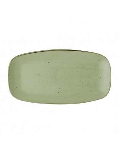 Assiettes oblongues Churchill Stonecast Sage Green 355mm (Lot de 6)