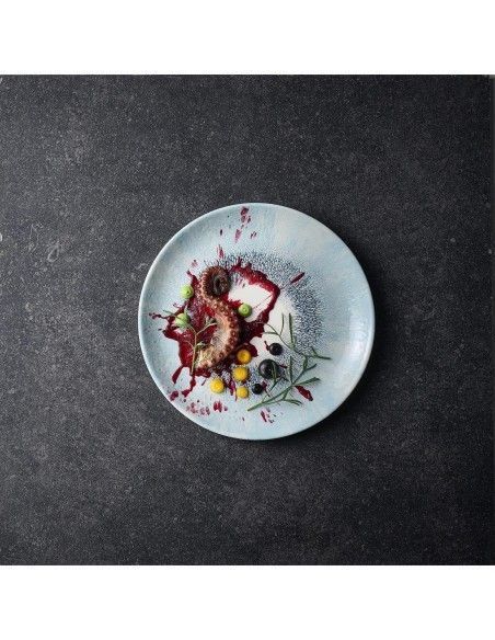 Assiettes coupe ronde Churchill Studio Prints Fusion Blue 248mm (Lot de 12)