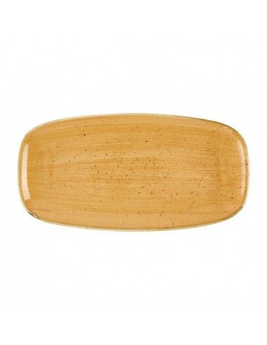 Assiettes oblongues Churchill Stonecast Tangerine Chefs' No. 3 (298 x 153mm) (Lot de 12)