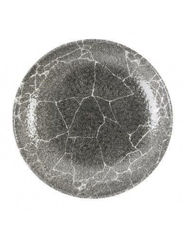 Assiettes coupes rondes Churchill Studio Prints Kintsugi Quartz Black 248mm (Lot de 12)