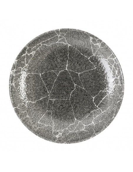 Assiettes coupes rondes Churchill Studio Prints Kintsugi Quartz Black 248mm (Lot de 12)