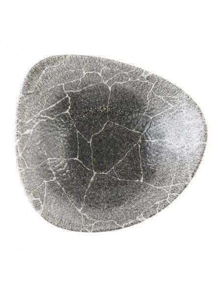 Bols triangulaires Churchill Studio Prints Kintsugi Quartz Black 235mm (Lot de 12)
