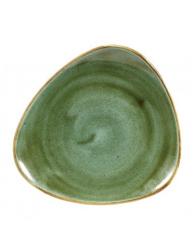 Assiettes triangulaires Churchill Stonecast Samphire Green 192mm (Lot de 12)