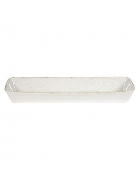 Plats à four rectangulaires Churchill Stonecast Hints blanc orge 160 x 530 mm (lot de 2)