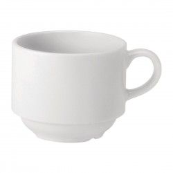 Tasses empilables Utopia Pure White 200 ml (lot de 24)