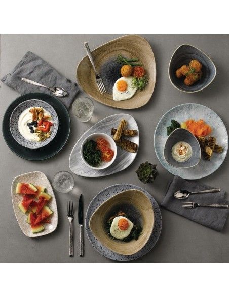Assiettes rondes Churchill Stonecast Patina Rustic Teal 288mm (Lot de 12)