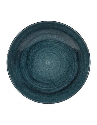 Assiettes coupes rondes Churchill Stonecast Patina Rustic Teal 40oz 248mm (Lot de 12)