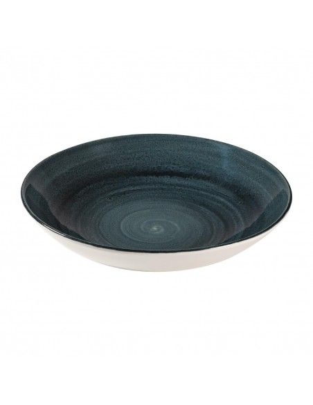 Assiettes coupes rondes Churchill Stonecast Patina Rustic Teal 40oz 248mm (Lot de 12)