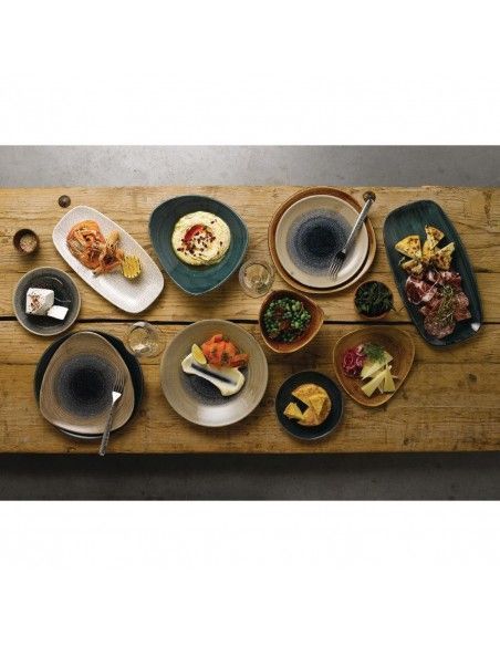 Assiettes rondes Churchill Stonecast Patina Rustic Teal 165mm (Lot de 12)