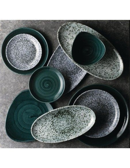Bols triangulaires Churchill Stonecast Patina Rustic Teal 235mm (Lot de 12)