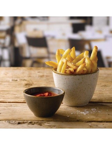 Pots à frites Churchill Stonecast Barley White 100mm (Lot de 12)