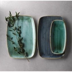 Assiettes oblongues Churchill Stonecast No.4 Samphire Green 269 x 127mm (Lot de 12) 2