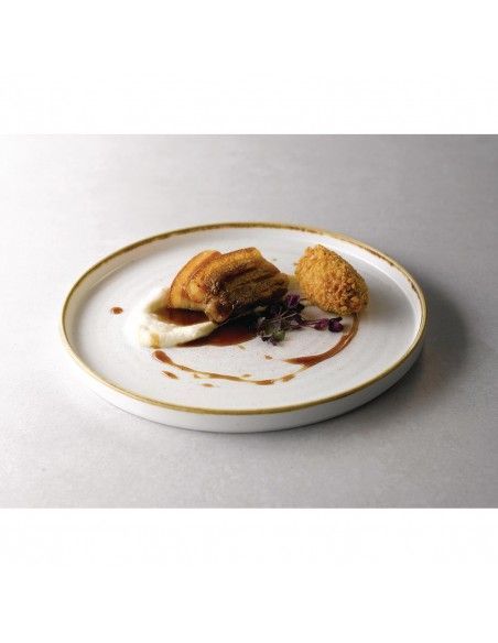 Assiettes avec rebord Churchill Stonecast Barley White 260mm (Lot de 6)