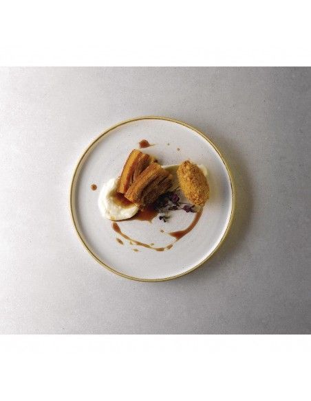 Assiettes avec rebord Churchill Stonecast Barley White 210mm (Lot de 6)