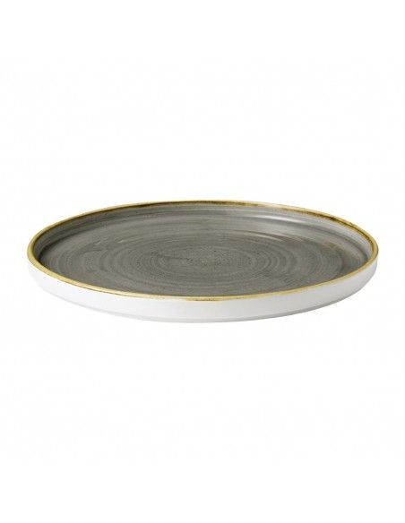 Assiettes avec rebord Churchill Stonecast Peppercorn Grey 260mm (Lot de 6)
