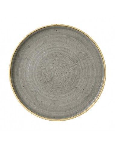 Assiettes avec rebord Churchill Stonecast Peppercorn Grey 210mm (Lot de 6)