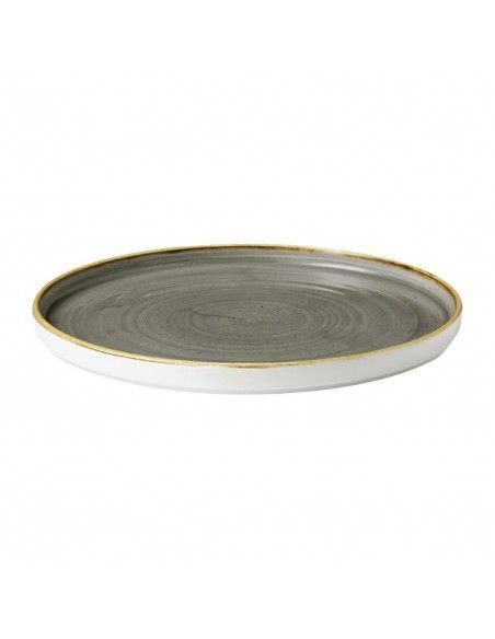 Assiettes avec rebord Churchill Stonecast Peppercorn Grey 210mm (Lot de 6)