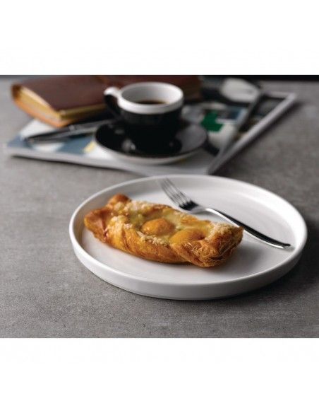 Assiettes avec rebord Churchill Chefs blanches 260mm (lot de 6)