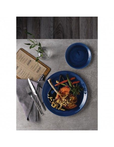 Assiettes rondes Churchill Stonecast Patina Cobalt 288mm (Lot de 12)