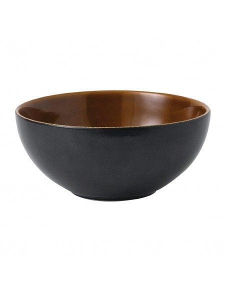 Bols à nouilles Churchill Nourish Black Onyx deux tons 183mm (Lot de 6)