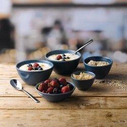 Pots à frites Churchill Super Vitrified Nourish Oslo Blue 290ml (Lot de 12) 2