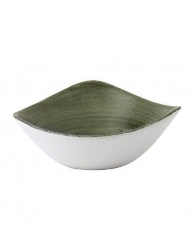 Bols triangulaires Churchill Stonecast Patina Lotus Burnished Green 178mm (Lot de 12)