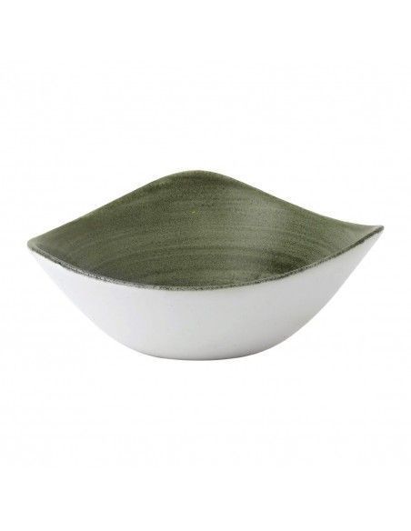 Bols triangulaires Churchill Stonecast Patina Lotus Burnished Green 178mm (Lot de 12)