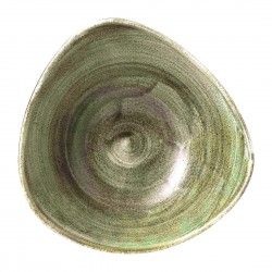 Bols triangulaires Churchill Stonecast Patina Lotus Burnished Green 178mm (Lot de 12) 2