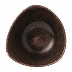 Bols triangulaires Churchill Stonecast Patina Lotus Iron Black 178mm (Lot de 12) 2