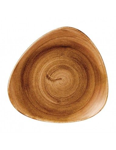 Assiettes triangulaires Churchill Stonecast Patina Lotus Vintage Copper 254mm (Lot de 12)