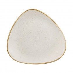 Assiettes triangulaires Churchill  Stonecast Barley White Lotus 265mm (Lot de 12)
