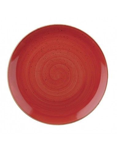 Assiettes rondes Churchill Stonecast Berry Red Evolve 323mm (Lot de 6)