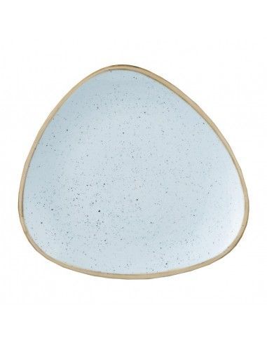 Assiettes triangulaires Churchill Stonecast Duck Egg Lotus 265mm (Lot de 12)
