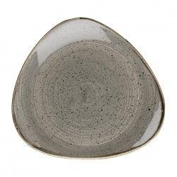 Assiettes triangulaires Churchill Stonecast Grey Cappuccino Lotus 192mm (Lot de 12)