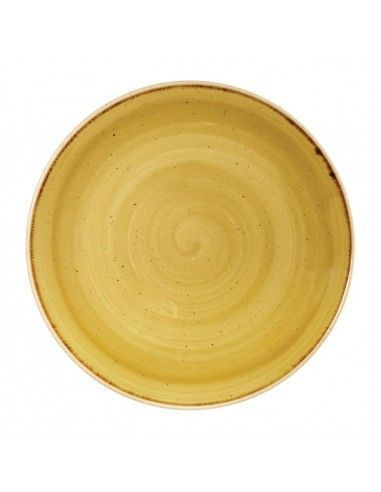 Assiettes rondes Churchill Stonecast Mustard Lotus Evolve 323mm (Lot de 6)