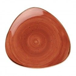 Assiettes triangulaires Churchill Stonecast Spiced Orange Lotus 265mm (Lot de 12)