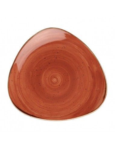 Assiettes triangulaires Churchill Stonecast Spiced Orange Lotus 265mm (Lot de 12)