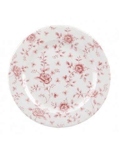 Assiettes plates Churchill Rose Chintz Cranberry 304mm (Lot de 6)