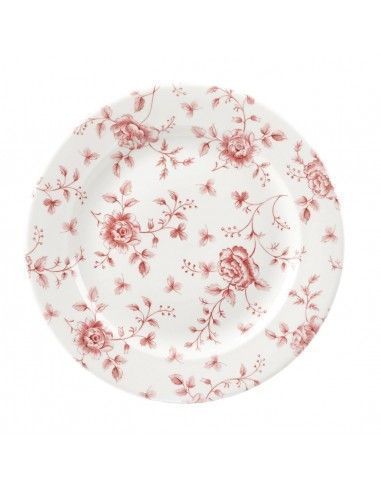 Assiettes Churchill  Rose Chintz Cranberry 276mm (Lot de 6)