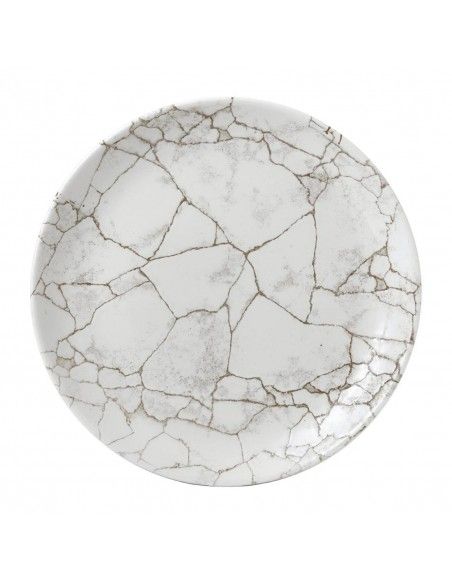 Assiettes rondes Studio Prints Kintsugi Agate Grey 288mm (Lot de 12)