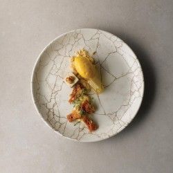Assiettes rondes Studio Prints Kintsugi Agate Grey 288mm (Lot de 12) 2