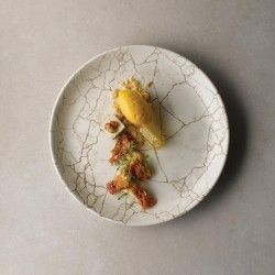 Assiettes rondes Studio Prints Kintsugi Agate Grey 260mm (Lot de 12) 2