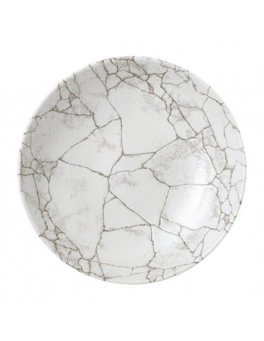Assiettes rondes Studio Prints Kintsugi Agate Grey 217mm (Lot de 12)