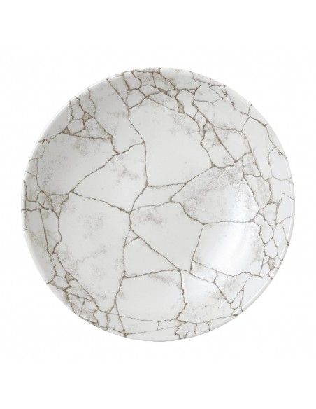 Assiettes rondes Studio Prints Kintsugi Agate Grey 217mm (Lot de 12)