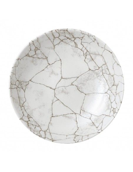 Assiettes coupes rondes Studio Prints Kintsugi Agate Grey 248mm (Lot de 12)