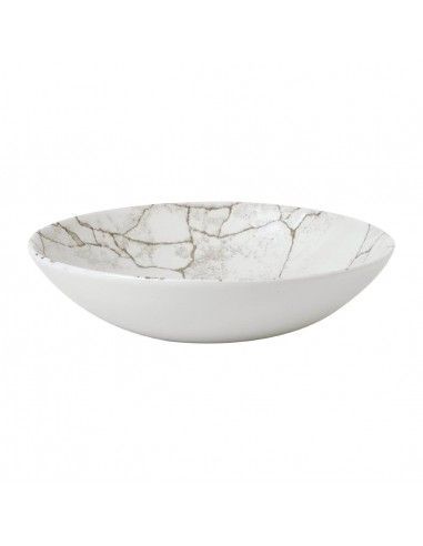 Assiettes coupe ronde Studio Prints Kintsugi Agate Grey 182mm (Lot de 12)