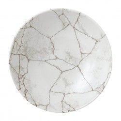 Assiettes coupe ronde Studio Prints Kintsugi Agate Grey 182mm (Lot de 12) 2